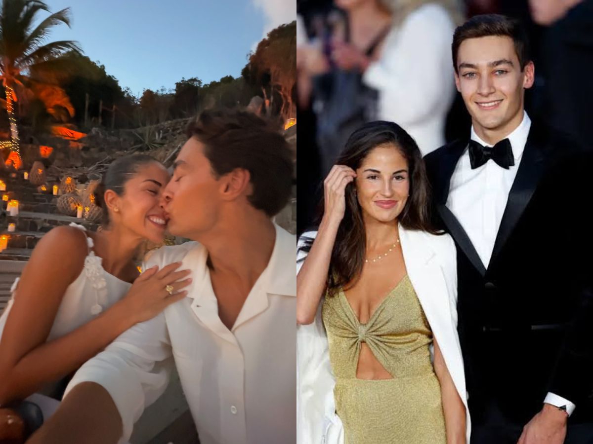 george russell - ilustrasi berita George Russell Tunangan dengan Carmen Montero Mundt: Foto dan Momen Romantis